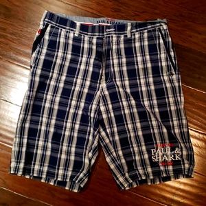 Paul & Shark cotton shorts in blue/white